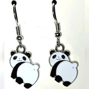 Hand crafted panda earrings for women and kids
